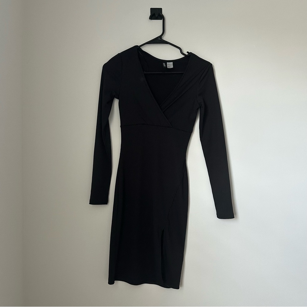 H&M Black Long Sleeve Dress